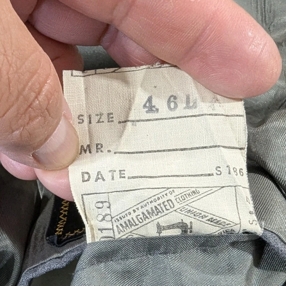 Kings Road Mens 46L Gray Single Breasted 2 Button Blazer‎ Jacket